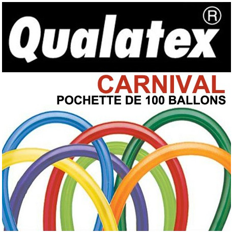 Ballons Qualatex 260Q Carnival (x100)