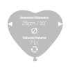 Ballons coeur fuschia diam 25cm